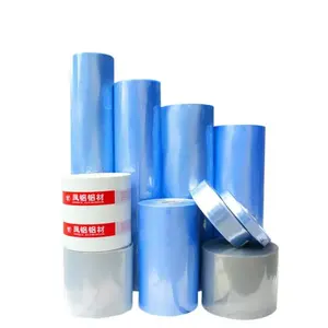 Wholesale Clear Packing Raw Material Blue PVC Shrink Wrap Film Roll For Sale