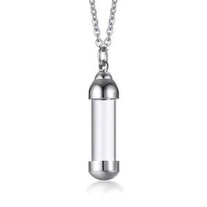 Kalung Botol Kaca Terbuka yang Dapat Diisi Sesuai Pesanan untuk Wanita/Pria, Liontin Botol Abu Kenangan, Perhiasan Urn Kremasi Hewan Peliharaan, Hadiah Kenang-kenangan - Product Image 2