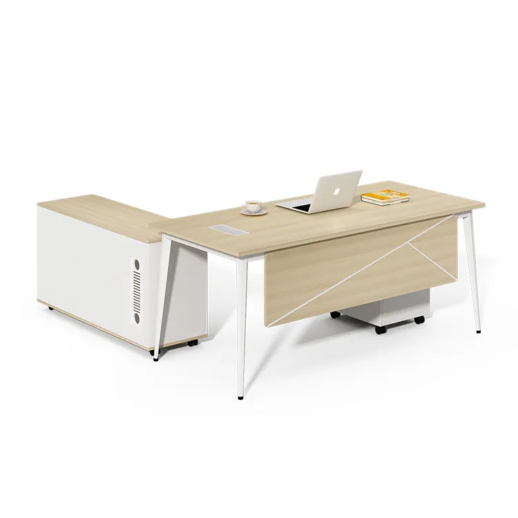 Özelleştirilmiş en çok satan kolay sökmeye ofis mobilyaları MDF yönetici masası başkanlık masası modern ahşap ofis masası