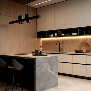 Gabinetes de Cocina Europeos sin Marco con Acabado Laca de Alto Brillo, Juego Modular Moderno con Cajones de Cierre Suave para Hogares Contemporáneos - Product Image 6