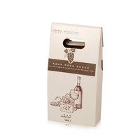 Paquete de 2 cajas de cartón para portabotellas, caja de embalaje para copas de vino con asa