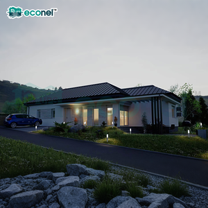 Villa moderne à un étage avec toit à plusieurs pente, structure en acier, 3 chambres, entièrement meublée, <span class=keywords><strong>maison</strong></span> préfabriquée de luxe pour le marché paraguayen - Product Image 5
