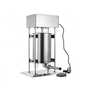 Machine à saucisses électrique hydraulique automatique compacte et robuste pour usage commercial – Remplisseuse de saucisses sous vide pour viande et hot-dogs - Product Image 1