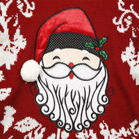 Pulls de Noël en gros d'usine : Motifs de tricot, pull brodé Père Noël, pull drôle pour couple