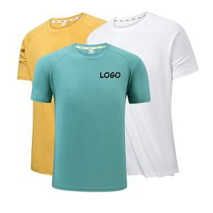 Dropshipping atletik yüksek kalite 100% Polyester düzenli Fit spor giyim Tee kollu erkek eğitim T-shirt Set - Product Image 1