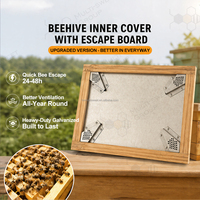 Couverture intérieure galvanisée améliorée pour ruche Langstroth 8-10 cadres avec 4 pièces d'évadeurs d'abeilles en métal