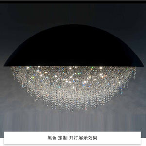 Candelabro semicircular de acero inoxidable de cristal de Diseño de Milán, luces colgantes para restaurante, sala de estar, dormitorio y Villa de estudio - Product Image 5