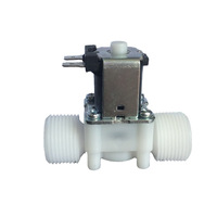 Vanne solénoïde en plastique à 6 points, filetage externe G3/4 DN20, normalement fermée, drainage à quatre points, tension universelle 220V 12V 24V