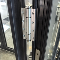 Système de porte coulissante pliante insonorisée en aluminium à rupture de pont thermique, certifiée CE, étanche pour extérieur, pour balcon, villa/commercial