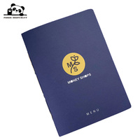 Menu Folio en Cuir Rigide de Haute Qualité pour Restaurants et Cafés, avec Pince Élastique et Logo Personnalisé, Pages Offset