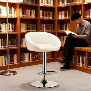 Yellow Tech Swivel Milk Tea Shop <strong>Stool</strong> with Curved Back Support <strong>bar</strong> <strong>Stool</strong> - Product Image 1
