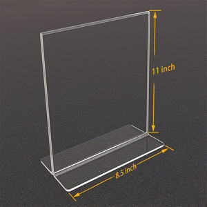 (24 ชิ้น) อะคริลิคราคาผู้ถือ 8.5 x 11 นิ้วตารางเมนูขาตั้งจอแสดงผลงานแต่งงานผู้ถือป้ายสําหรับ Store,ร้านอาหาร - Product Image 2