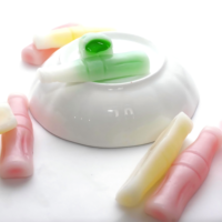 Bonbons en Cire Liquide en Forme de Fruits, en Gros, pour Enfants, en Bouteille, Sucrés et Boissons, Forme Dessin Animé, Halal, en Vrac