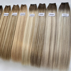 Extension per <span class=keywords><strong>Capelli</strong></span> <span class=keywords><strong>Veri</strong></span> con Tecnologia Avanzata per Volume Maggiore, Stile Balayage, Trama Resistente, Genius Weft - Product Image 1
