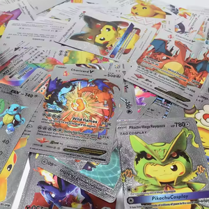 Français Espagnol Anglais Allemand Poke Mon TCG Table Cartes À Jouer En Gros Rare Pokemoned Collection Jeu Carte KidsToy - Product Image 3