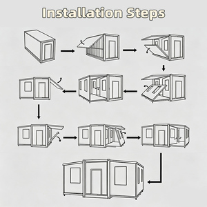 <span class=keywords><strong>Casa</strong></span> Container Prefabbricata <span class=keywords><strong>di</strong></span> Lusso Espandibile 40ft, Design Moderno, Abitazione Portatile - Product Image 6
