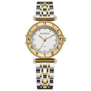 China <b>Watch</b> Factory Fashion Ladies Quartz <b>Watch</b> <b>Arabic</b> Engraved Bezel Hip Hop Customization Women Wristwatch Best Selling - Product Image 2