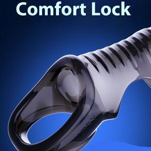 Hot Sale Upgrade Abschließbarer Silikon-Cockring TPE Soft Adult Use Ausdauer-und Empfindlichkeit kontrolle Realistische Dildos für Männer - Product Image 2