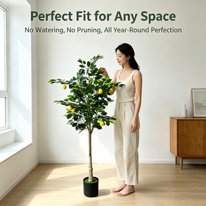 Grand arbre artificiel <span class=keywords><strong>citronnier</strong></span> de 150 cm, plante d'agrumes artificielle <span class=keywords><strong>en</strong></span> <span class=keywords><strong>pot</strong></span> pour la décoration de villa, patio, cour, restaurant, jardin - Product Image 2