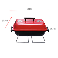 Grill à charbon jetable de style coréen moderne avec plateau en acier et design pliable