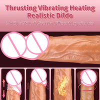 Vibromasseur réaliste en silicone avec 7 modes de vitesse, télécommande sans fil souple, vibromasseur réaliste