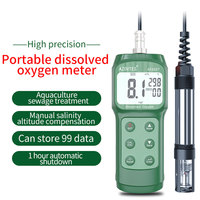 AE6607 pengukur oksigen terlarut portabel, detektor oksigen terlarut, deteksi akuakultur air 0.0-30.0 Mg/L