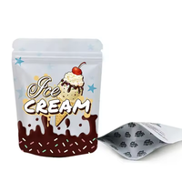 Sacs en plastique Mylar à fermeture éclair anti-odeur 4x5 pouces 3,5 g, parfum crème glacée, avec logo personnalisé