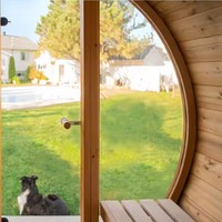 Gaya kustom 2-3 orang ruang Sauna uap kayu Solid Cedar merah dengan kit kompor pemanas fungsi uap kering