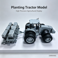 Maquette d'affichage de tracteur agricole pour hall d'exposition et vitrine de salon professionnel
