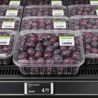 Barquette d'emballage alimentaire en plastique PET transparent pour fruits et légumes, présentoir en plastique pour supermarché et usage agricole