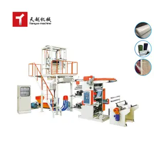 Tianyue Automatic Plastic Film Blowing Machine and Printing Machine Online Polyethylene Film Blowing Machine