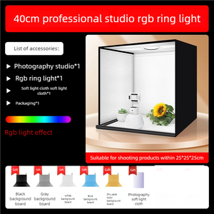 Caja de luz Led portátil para estudio fotográfico de 40cm, 65cm, 80cm, de forma cuadrada Softbox, fondos de Pvc, Mini tienda de campaña para Sesión de fotos, Kit para vídeo - Product Image 6