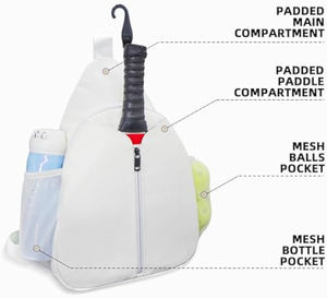 Custom <b>Stylish</b> Versatile Adjustable Sling Shoulder Sports Bag Waterproof Nylon Pickleball <b>Backpack</b> <b>for</b> Men <b>Women</b> Racket Bag - Product Image 4