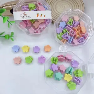 20 pcs/box yiwu factory futian market wholesale Small hair clip set colorful and cute designs baby hair clips