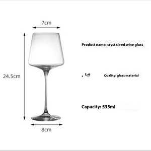 <span class=keywords><strong>Verre</strong></span> à <span class=keywords><strong>Vin</strong></span> Rouge Carré de Luxe Européen Haut de Gamme 550 ml, Gobelet Bourgogne en Cristal de Style Classique Coloré, pour Occasions Prestigieuses - Product Image 6