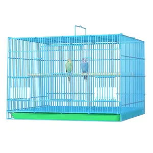 Wholesale Parakeet Parrot Bird Cage Pet Wire Rectangular Small Cage for Small Birds and Canaries Equipped Feeders