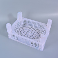 Panier ovale réutilisable en plastique pour fruits et légumes, bac de transport pour baies, raisins, pêches, poires, vente en gros