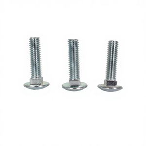 Bullone a Testa Tonda Grande con Collo Quadrato, Antiscivolo e Antirotazione, in Zinco Blu e Bianco, Filettatura M6 M8 <span class=keywords><strong>M10</strong></span> M12 - Product Image 1