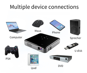 Aome thương hiệu 2025 thông minh LED DLP Android Beamer 1080p Rạp chiếu phim di động nhà hát ngoài trời được xây dựng trong pin USB Wifi tương thích - Product Image 3