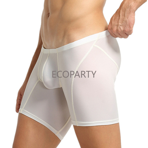 <span class=keywords><strong>SEOBEAN</strong></span> hommes confort Fit longues jambes Boxer slips doux Stretch sous-vêtements de sport hommes boxeurs solide glace soie caleçon Boxer Shorts - Product Image 4