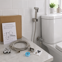 Kit de pulvérisation de bidet portatif en acier inoxydable SUS304, pistolet de toilette Shattaf musulman, kit de lavage féminin