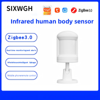 Détecteur de mouvement humain intelligent SIXWGH Zigbee 3.0, grand angle de 150°, détecteur PIR, portée de 7 m, contrôle sans fil par application, alimenté par batterie, pour la maison