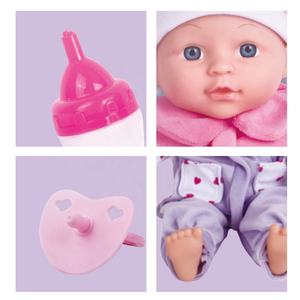 Poupées de chiffon avec bouteille et sucette, vêtements poupées 13 pouces doux bébé poupée pour filles cadeau d'anniversaire tenant un jouet en peluche vente en gros - Product Image 5