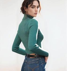 Maglioncino a collo alto autunnale personalizzato americano maglione a collo alto in maglia di lusso da donna maglione aderente da donna - Product Image 2