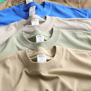 Yingling di alta qualità 250g 100% cotone vuoto Unisex pesante maglietta oversize stampa maglietta personalizzata con spalla scesa per uomo