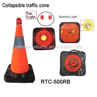 Barrières de circulation pliables en nylon de 500 mm de hauteur avec base en caoutchouc