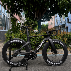 Vélo de route aérodynamique en fibre de carbone Shi Mano UTDI2 OEM KOZO 2 Racing Hardtail 700C 24 <span class=keywords><strong>vitesses</strong></span> Frein à disque hydraulique Roue en carbone 88 - Product Image 5
