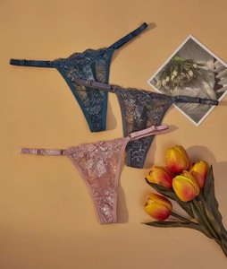 Của phụ nữ ren Rỗng ra thongs nữ mỏng Sheer g-strings sexy siêu thấp tăng Quần lót liền mạch quan điểm Bow <span class=keywords><strong>knickers</strong></span> - Product Image 3