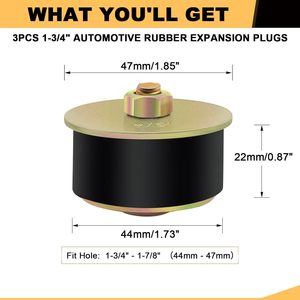 1-3/4 \ "Neoprene Đóng Băng cao su mở rộng cắm ô tô mở rộng đóng băng cắm phù hợp với kích thước lỗ 1-3/4 \"-1-7/8 \ "(44mm 47mm) mới - Product Image 2