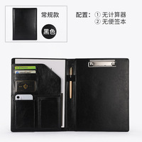 Vente chaude en gros A4 Pu cuir portefeuille dossier avec bloc-notes